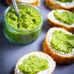 Bread with Cream Cheese and Pesto