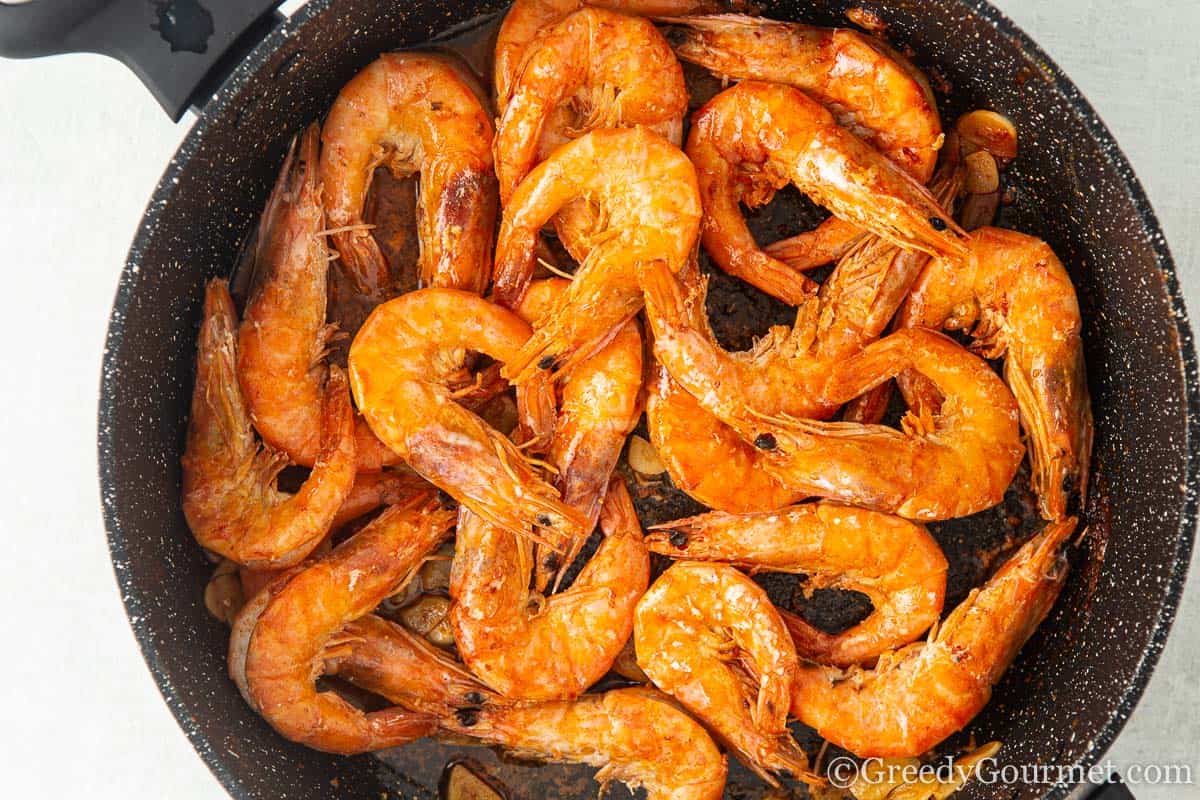 fried garlic butter shrimp.