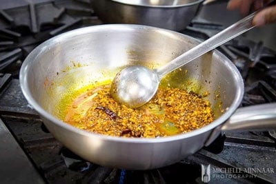 Eggplants in a saucepan