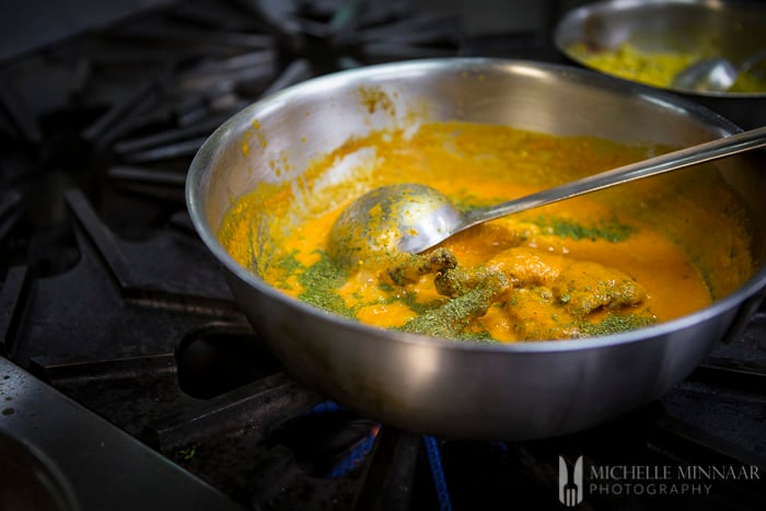 Dried fenugreek leaves to end of cooking