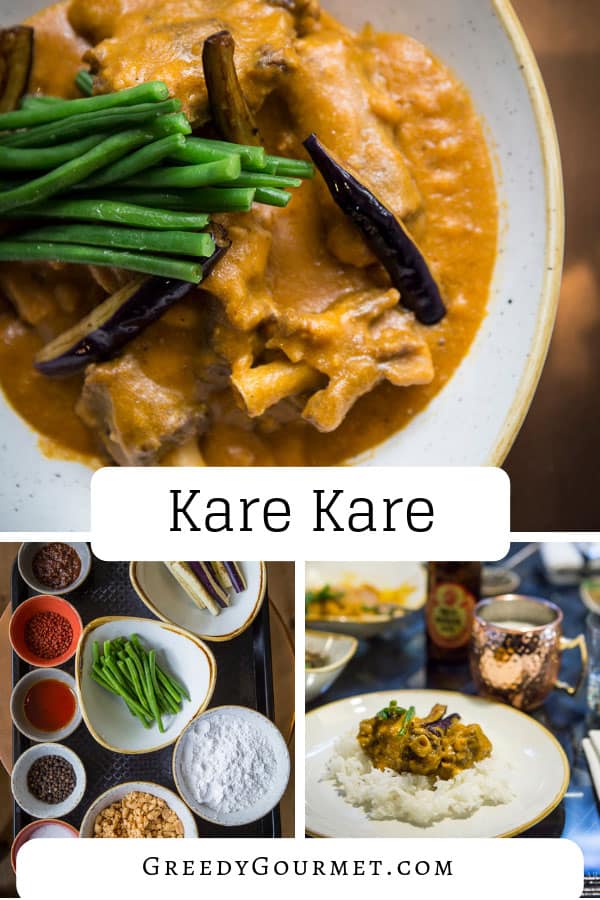 A plate of kare kare 