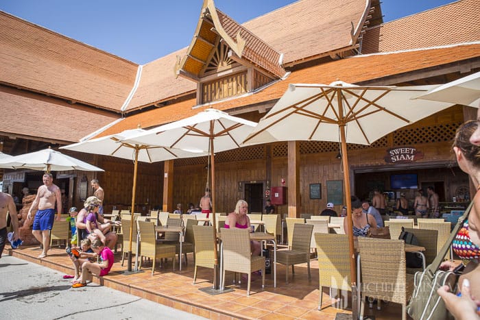 Main dining area at Siam Park