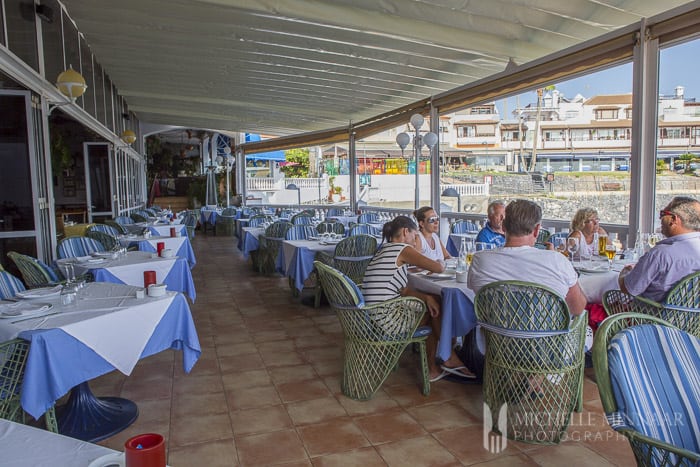 Great views from this seating area