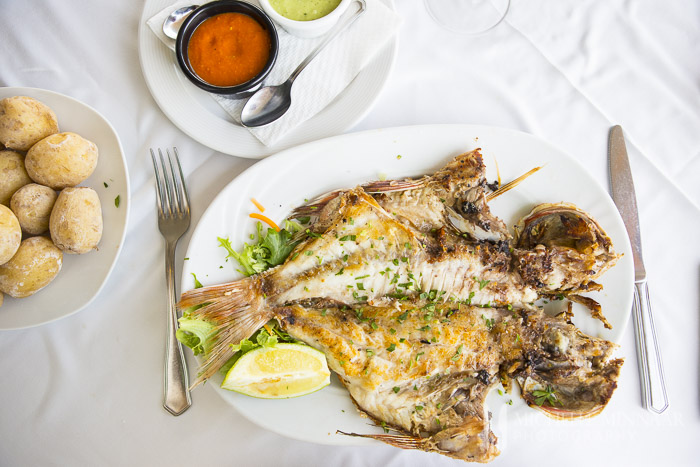 Whole grilled fish