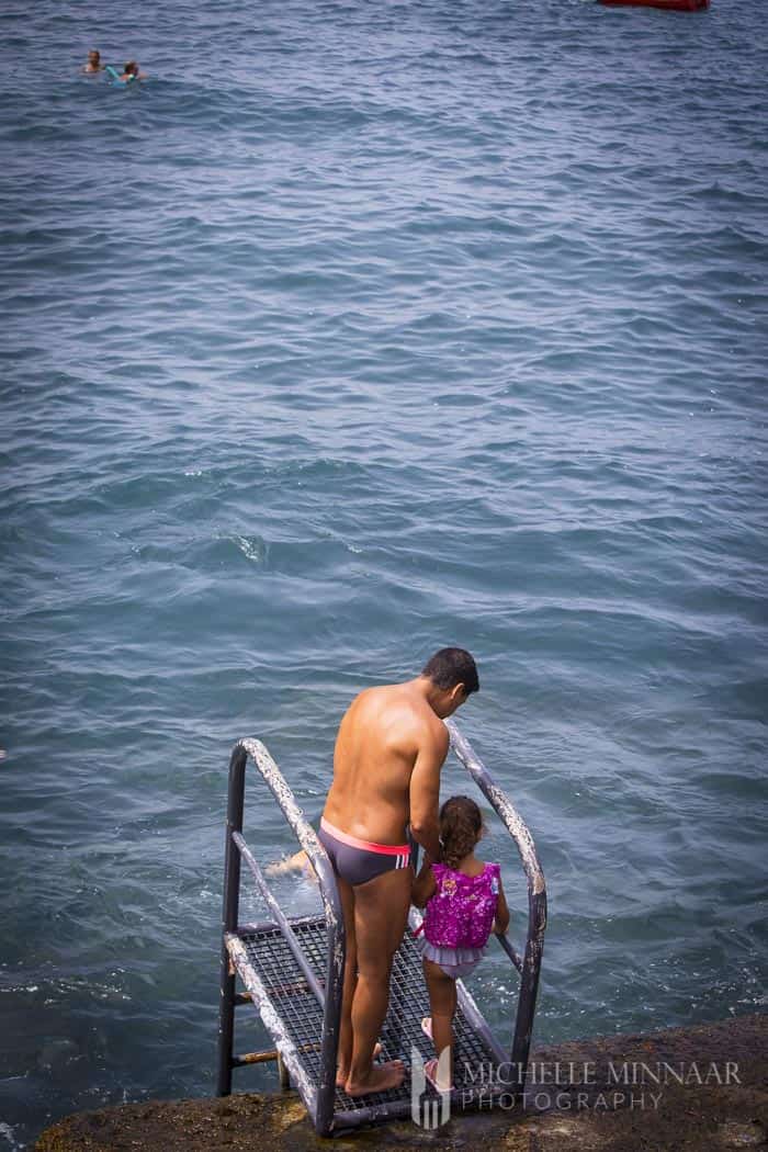 Swimming in the sea