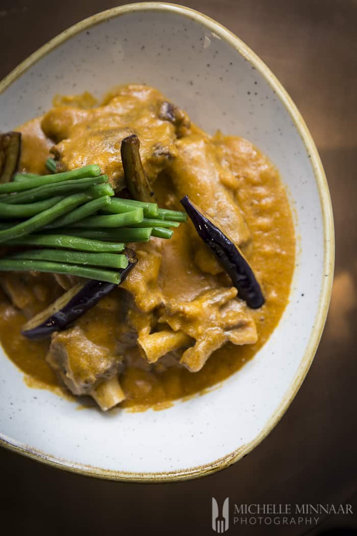 A plate of kare kare, oxtail 