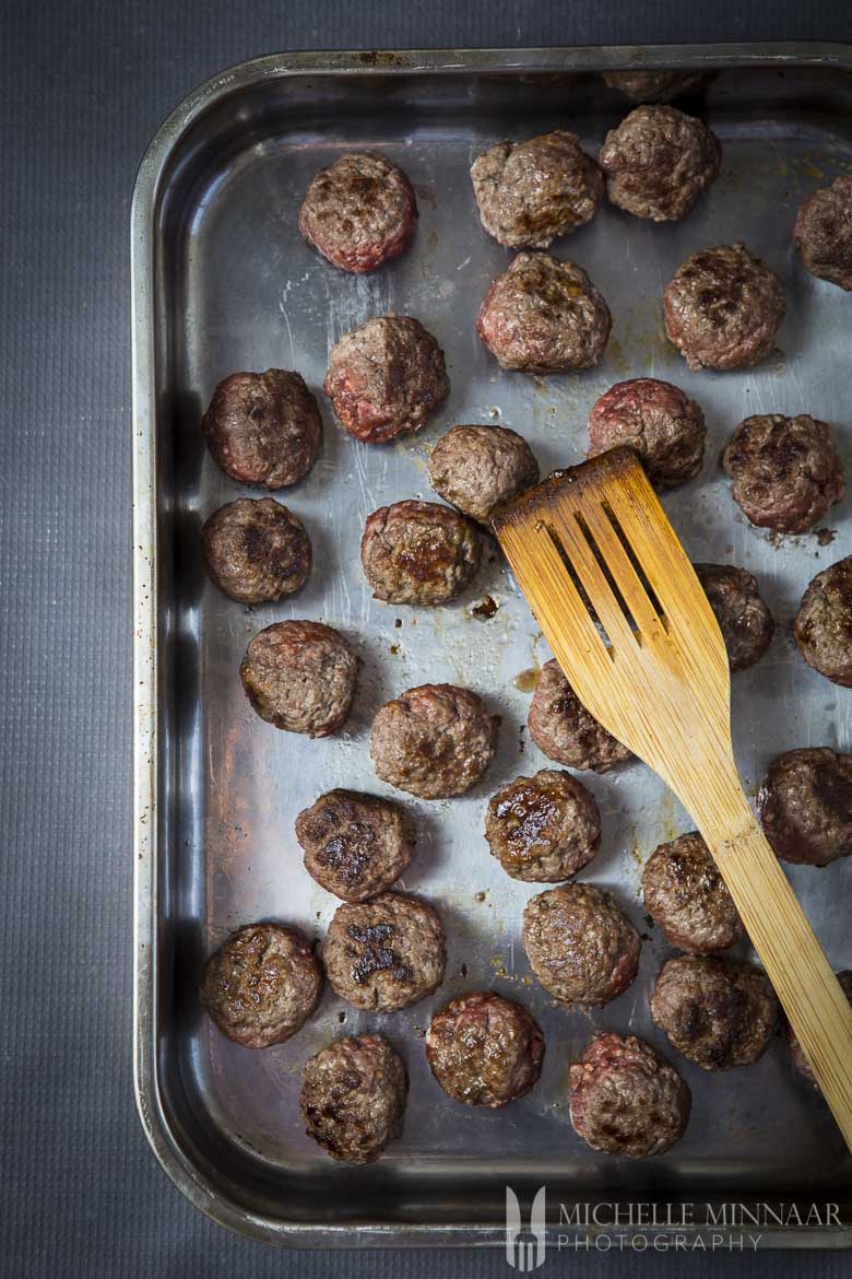 Beef Meatballs Browned