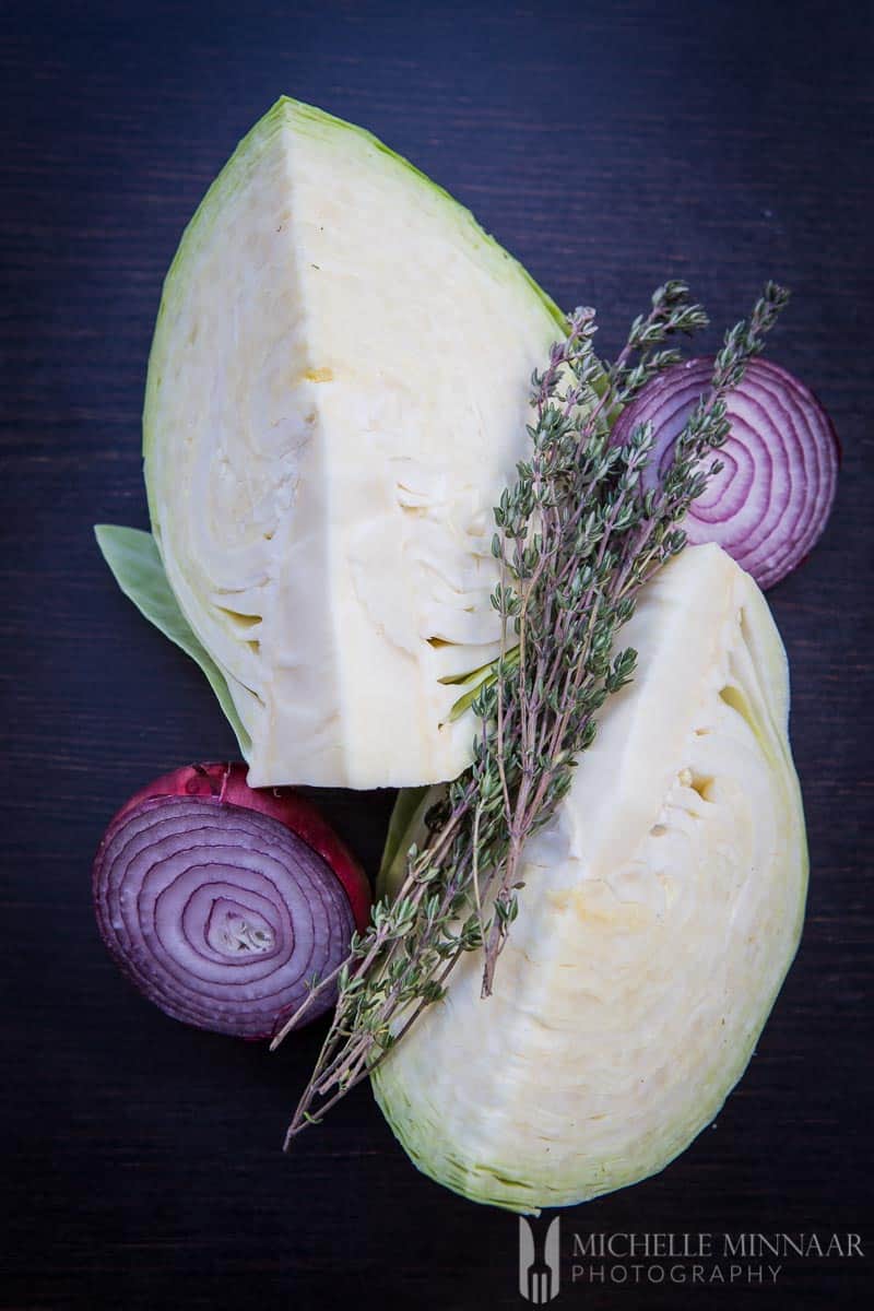 Red Onion Thyme Cabbage