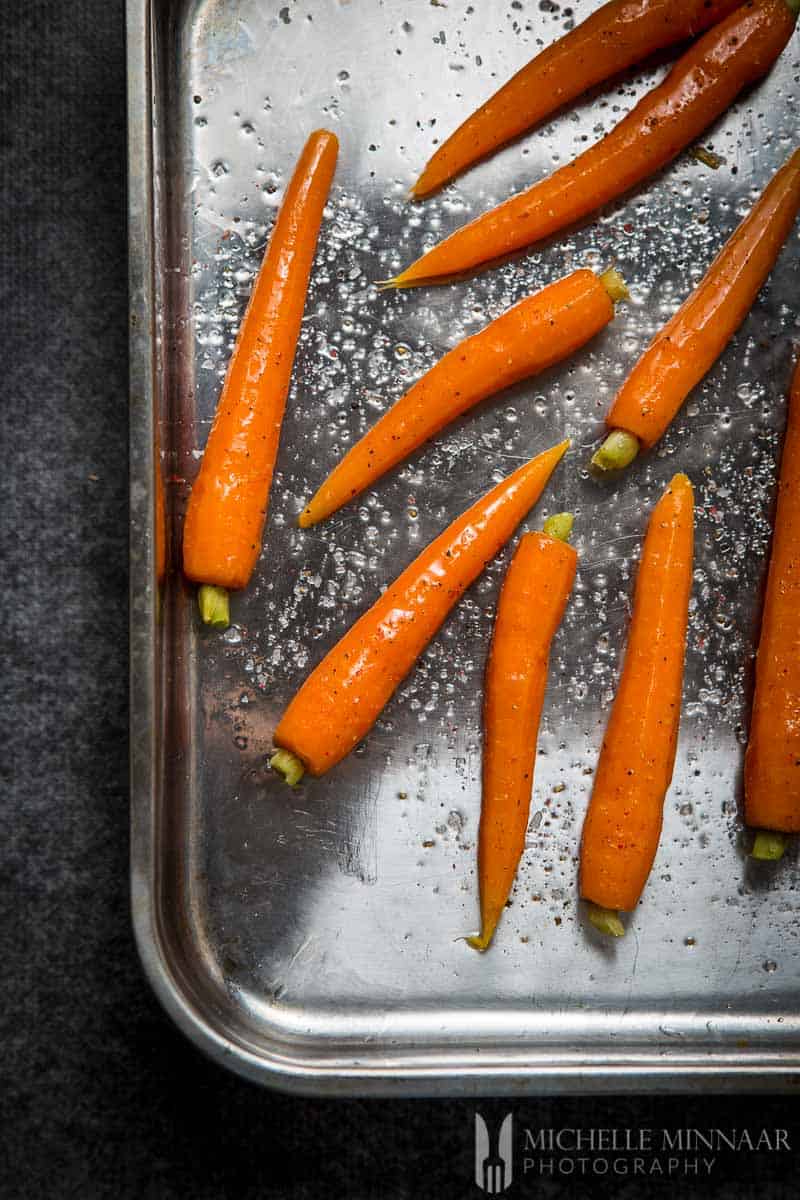 Oven Oiled Carrots