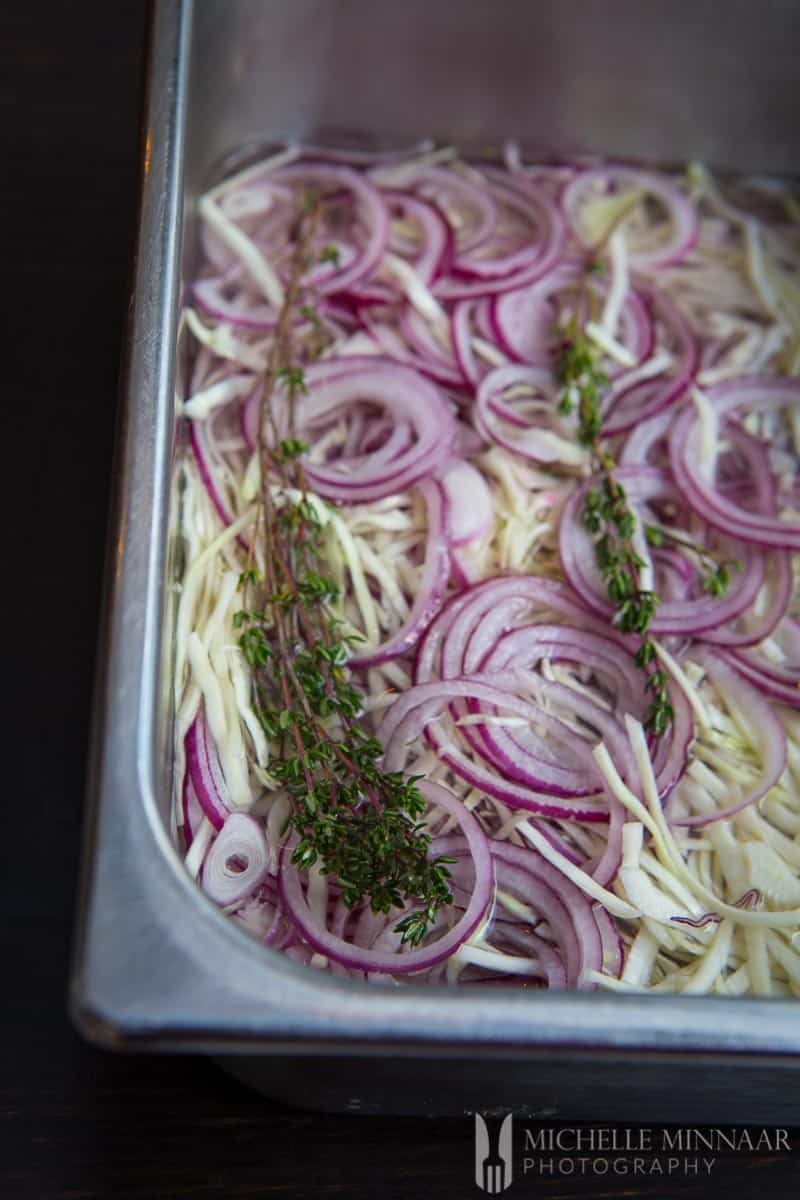 Pickled Slaw Soaking