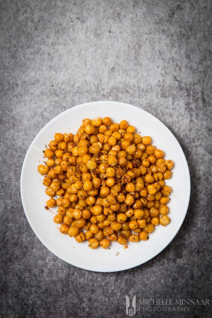 A healthy snack Cajun Chickpeas