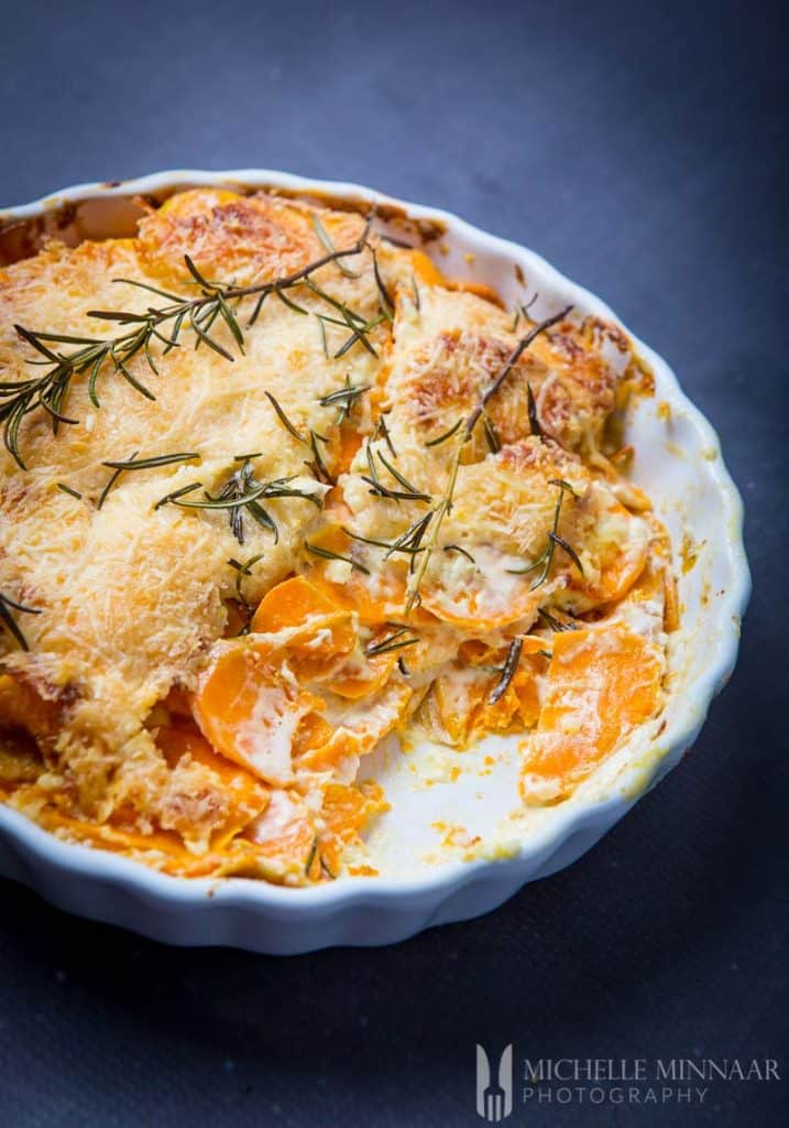 Sweet Potato Gratin Inside