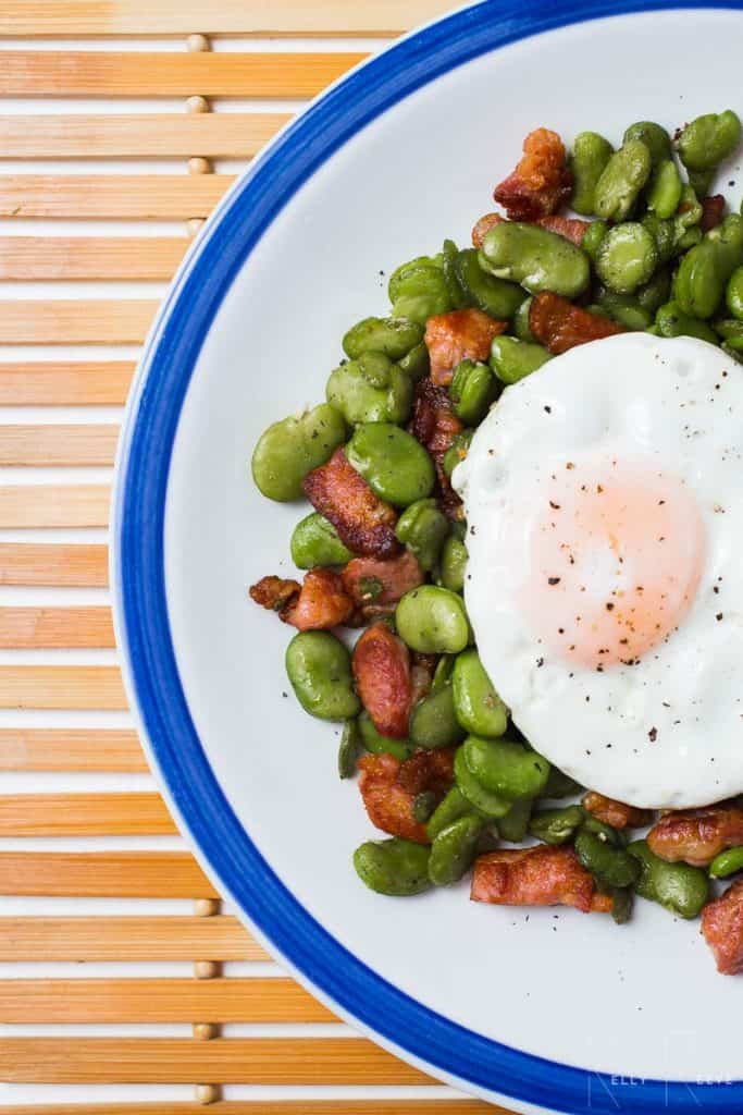 Fried Egg Broad Beans Bacon