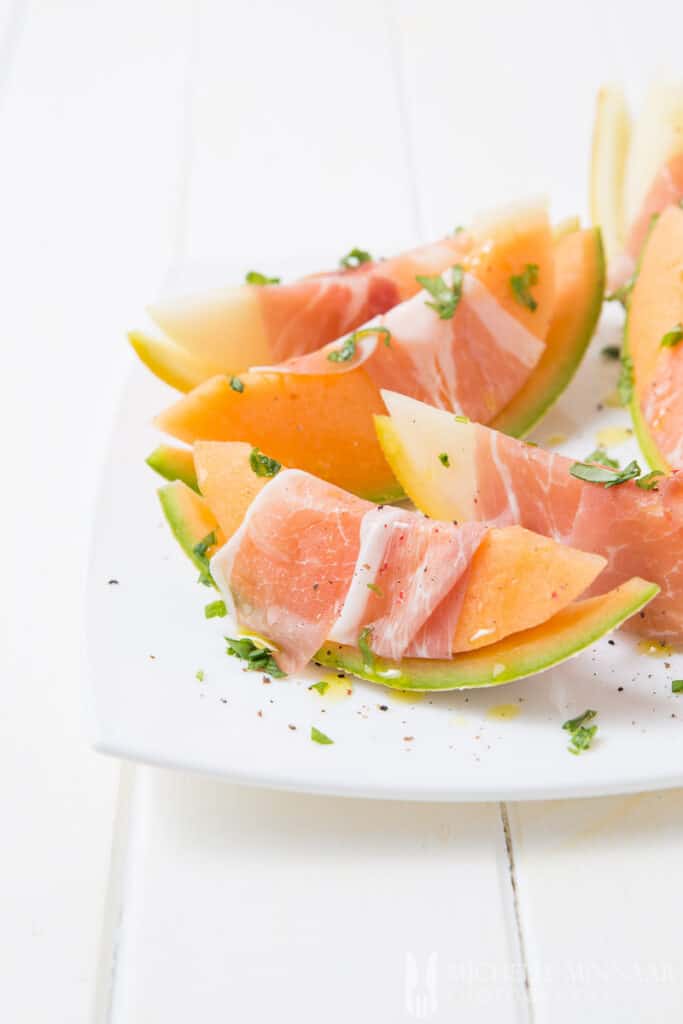 Parma Ham Melon Wrapped