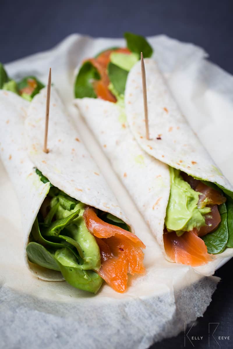 Smoked Salmon Wrap With Avocado