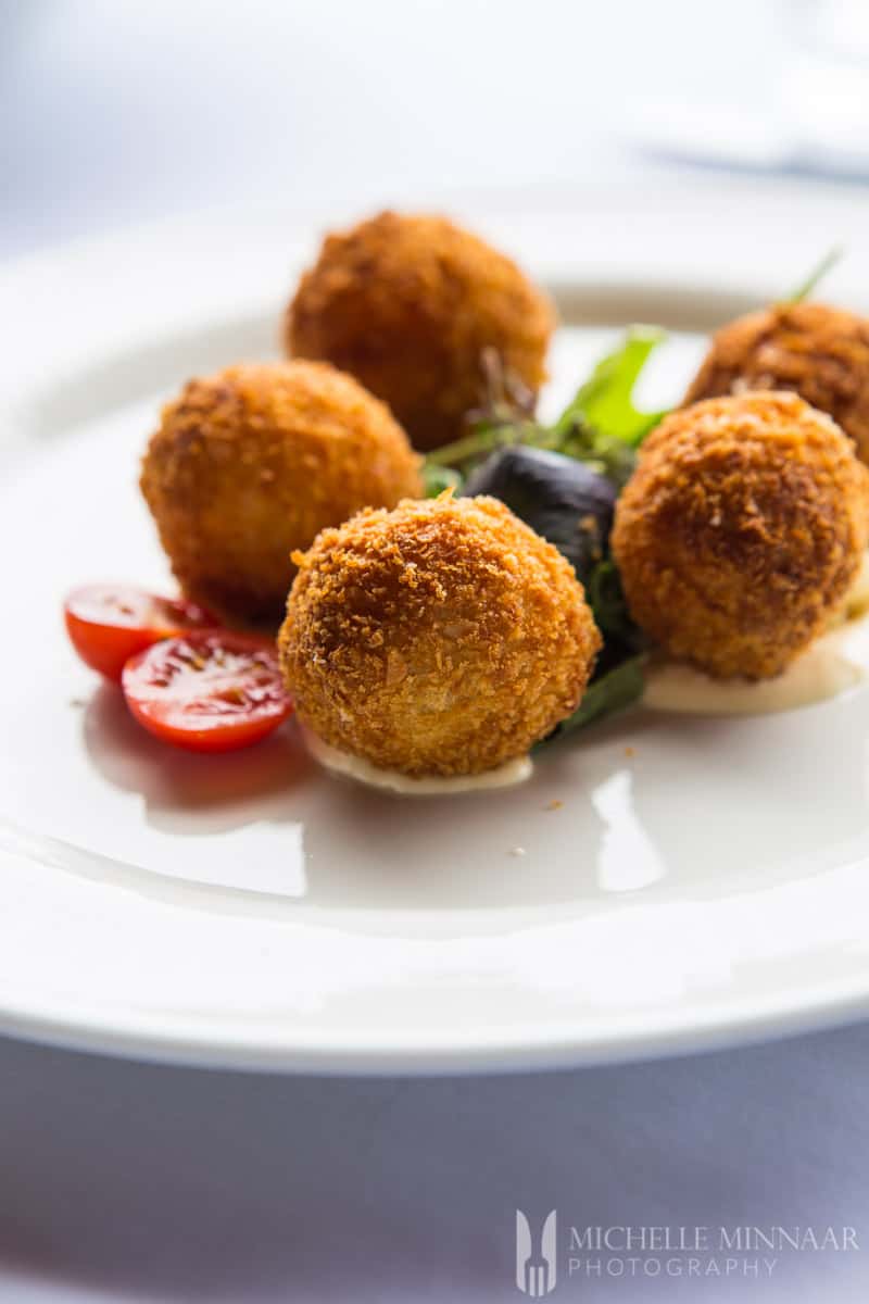 Fried balls of cheese 