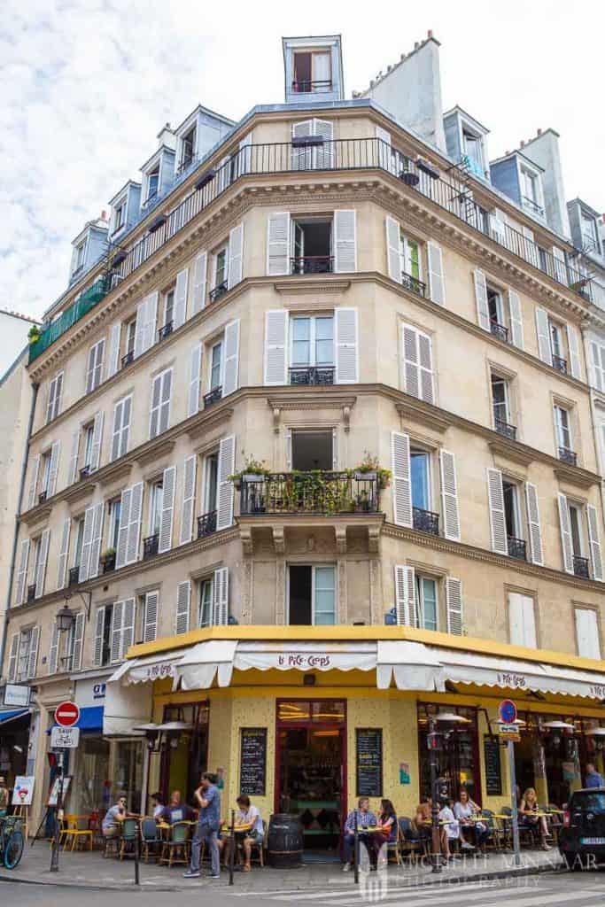 French corner building