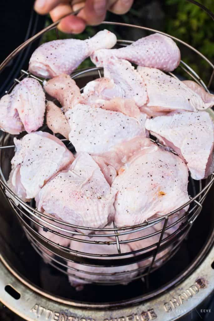 Chicken Portions Smoking