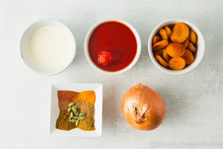 ingredients for curry.