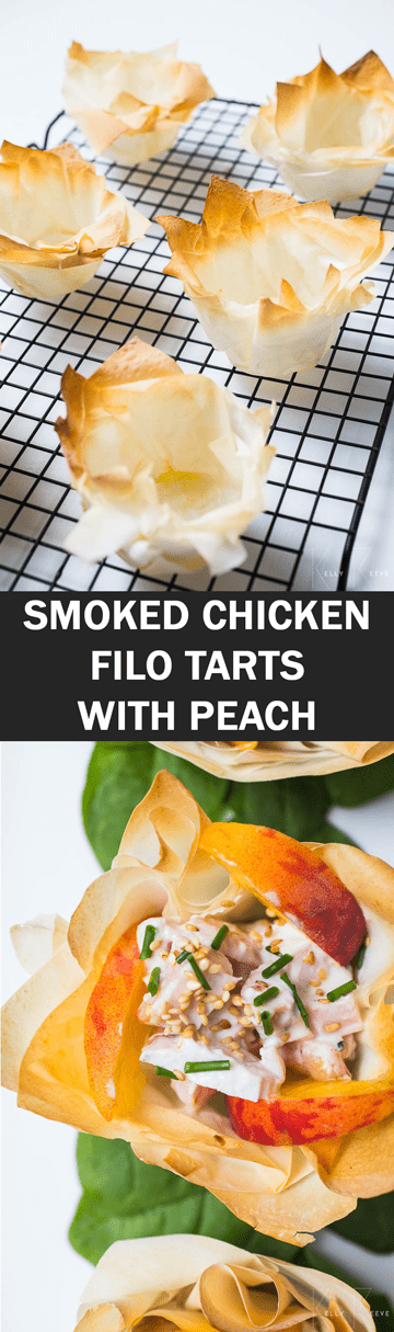 Pin Smoked Chicken Filo Tarts