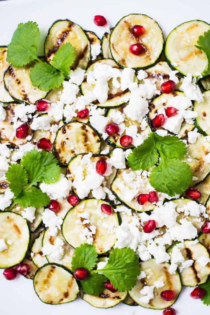 Pomegranate Courgette Feta