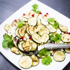 Grilled Courgette Salad with Feta and Pomegranate-image