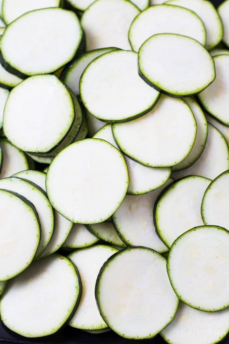 Slices Raw Courgette