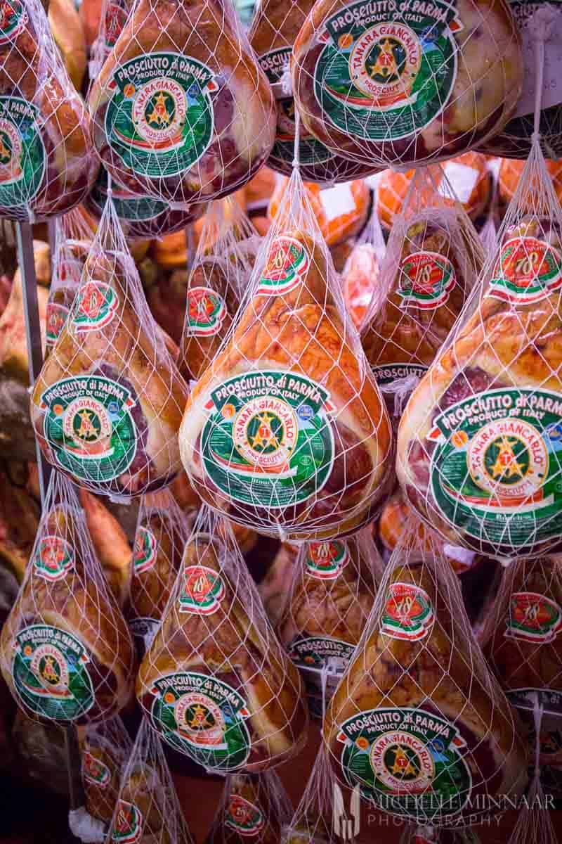 Whole Parma hams