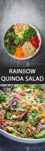 Rainbow Quinoa Salad - A Perfect Lunch Recipe For A Balanced Vegan Salad