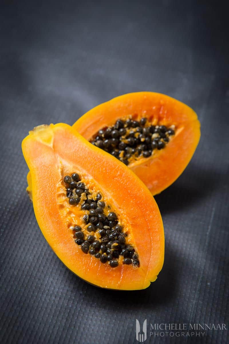 Papaya Halved 