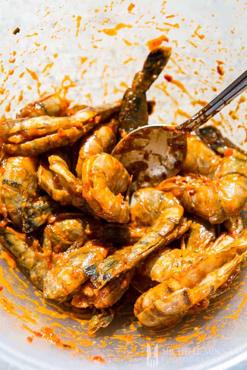 Prawns Marinating