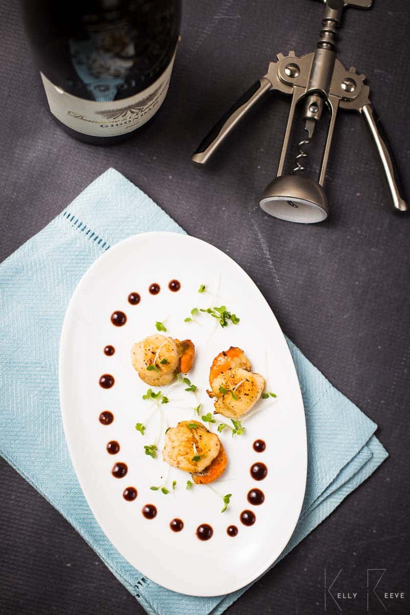 Red Wine Sauce Scallops