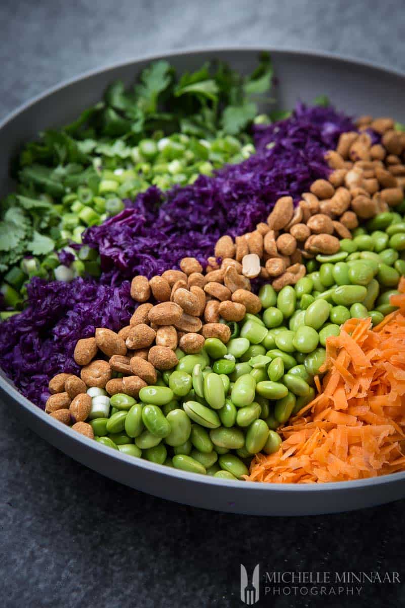 Peanut Carrot Cabbage Edamame 