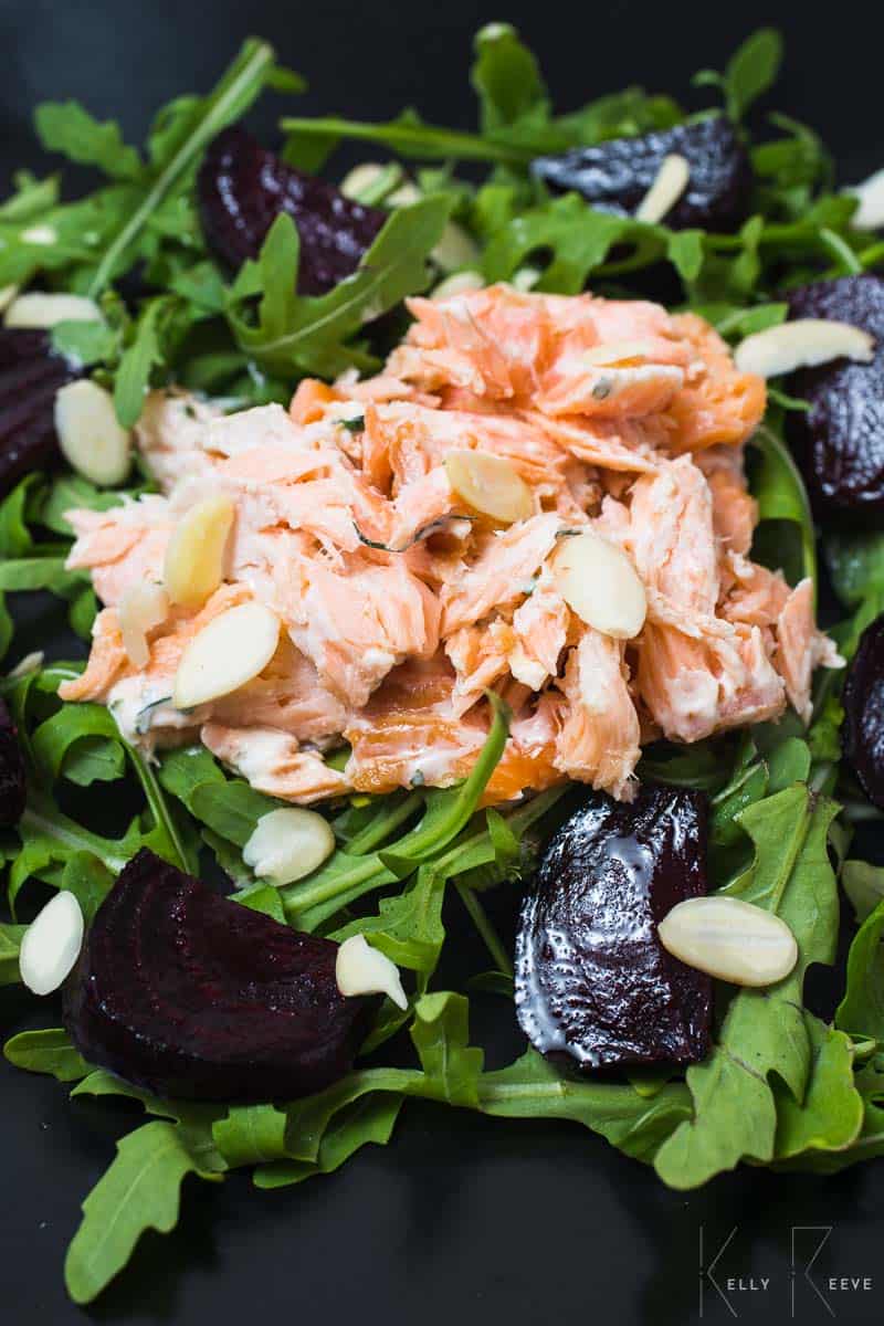 Rocket Salmon Dressing Salmon Beetroot