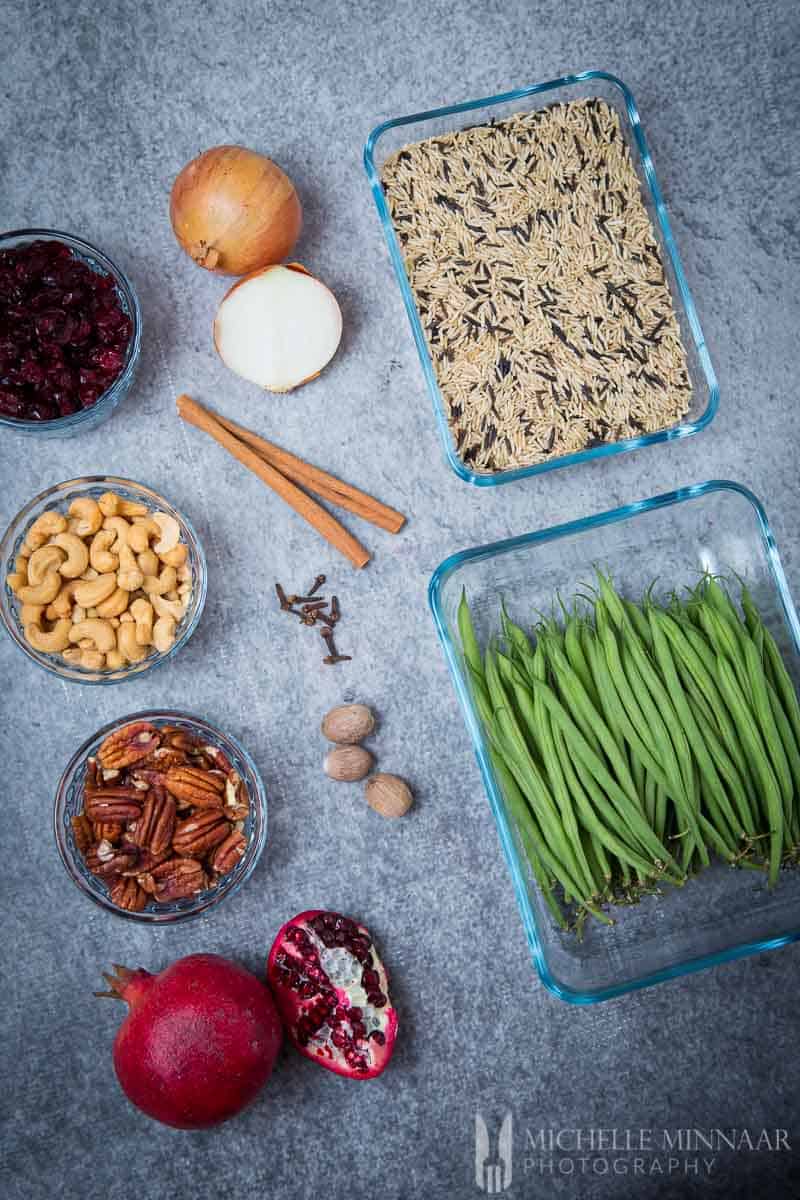 Rice Nuts Dried Fruit Beans