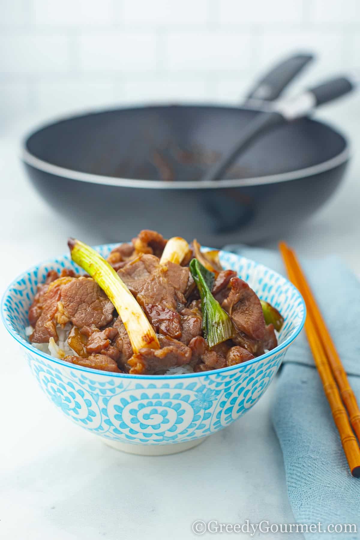 Bowl of a traditional Chinese lamb dish