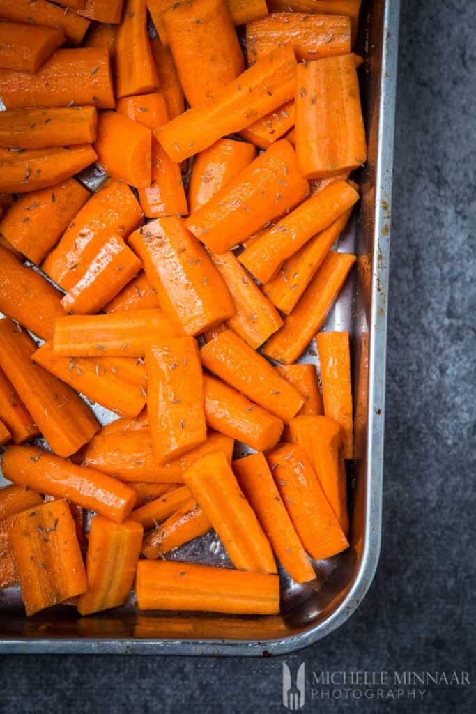 Chopped Carrots Raw Peeled