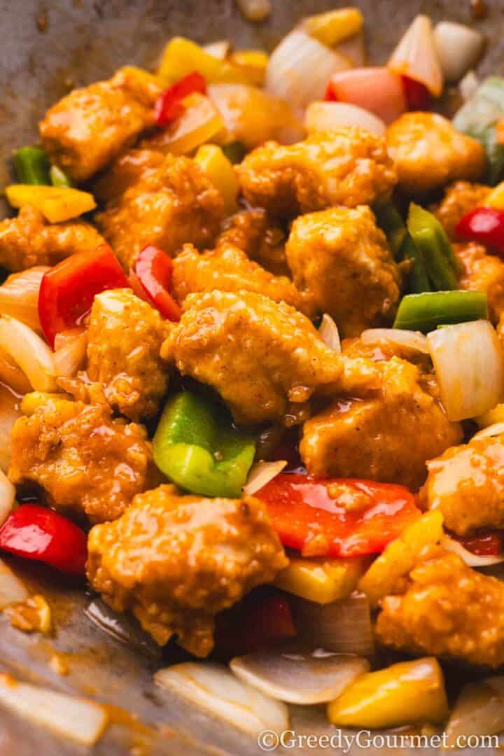 Sweet and sour chicken.