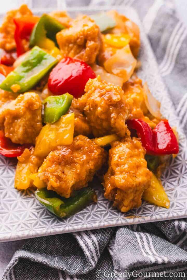 Sweet and sour chicken.