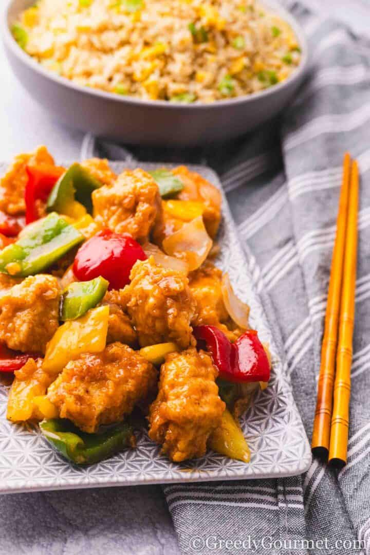 Sweet and sour chicken.