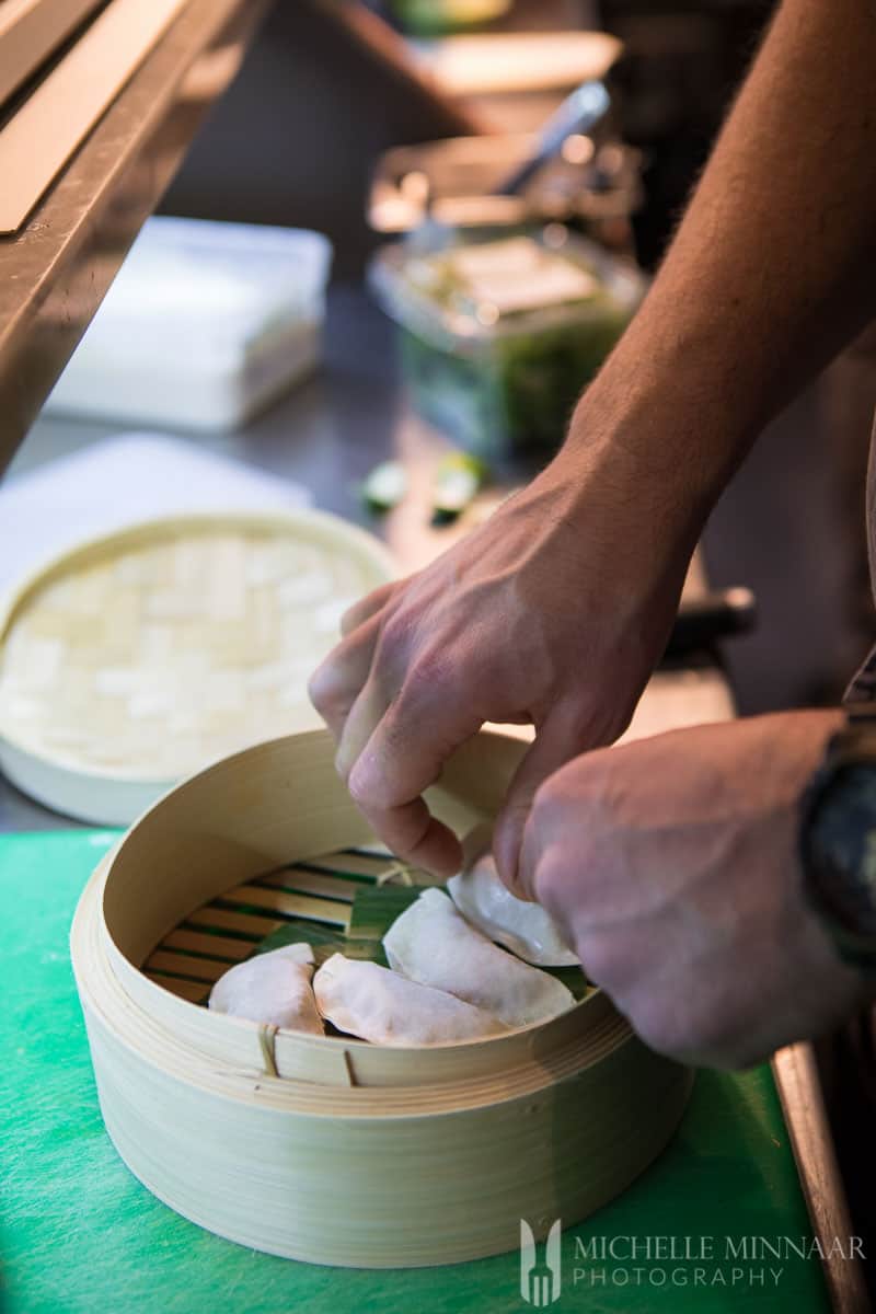 Dumplings Preparing Prawn