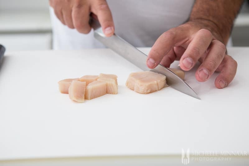 Fish Ceviche Slicing 