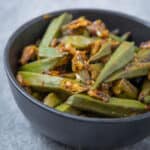 Bhindi ki Sabzi - a close up of fried okra