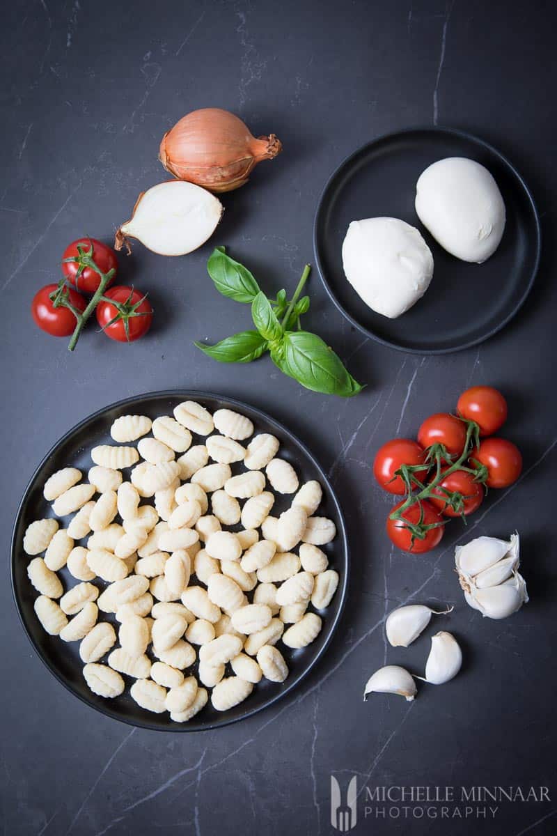 Mozzarella Basil Garlic Gnocchi Tomato