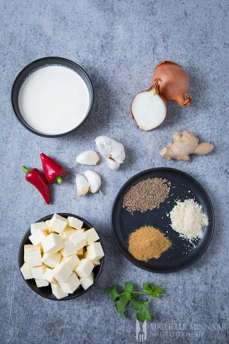 onion spices Paneer Cream 