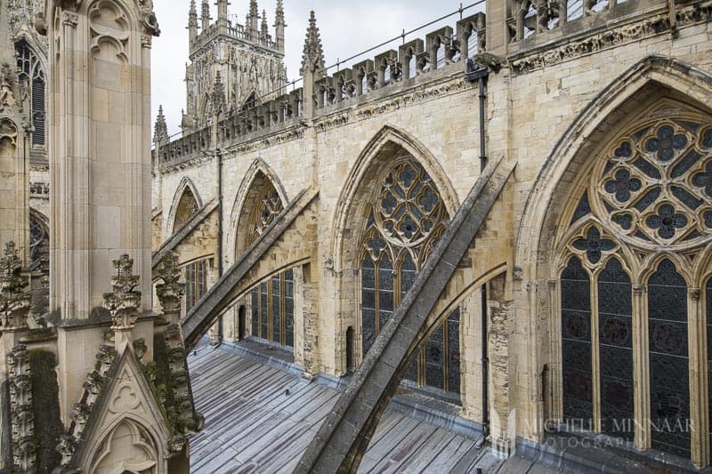 The minster of York, a church with cathedral windows