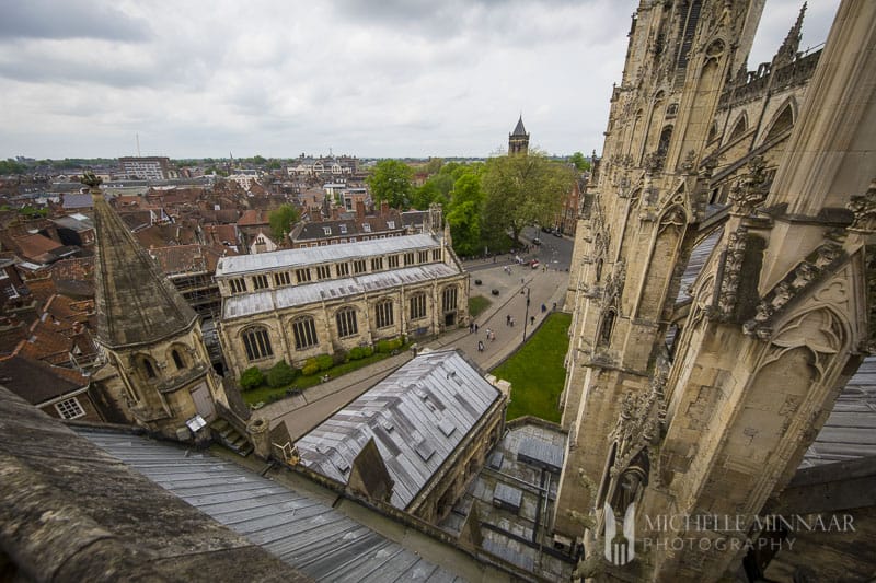 A view of the city from the minster, one of the best things to do in York
