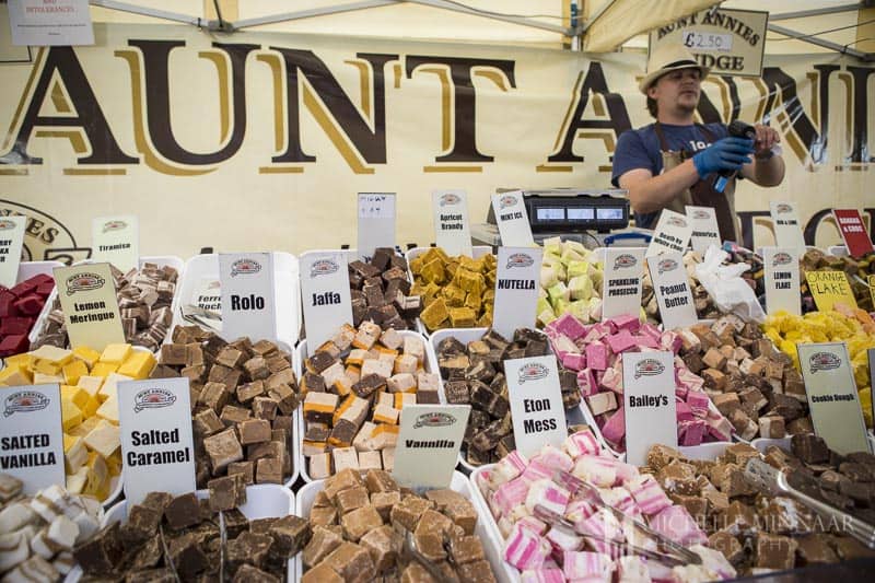 Vendor selling fudge in York