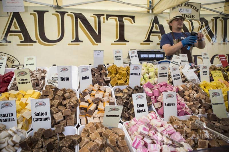 Vendor selling fudge in York 