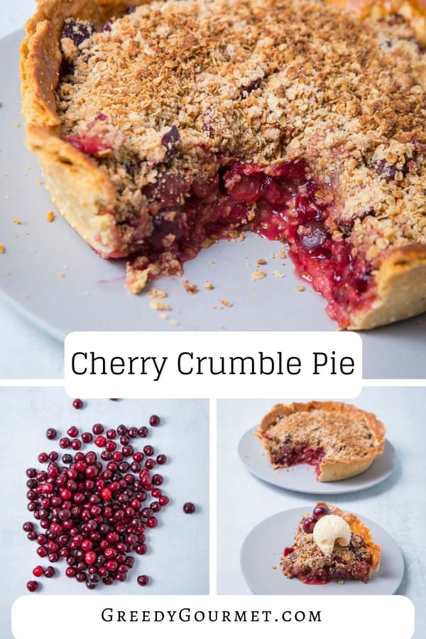 cherry crumble pie pin